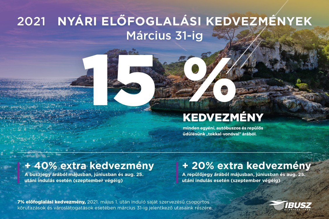 Előfoglalási akció az IBUSZ-nál - 2021